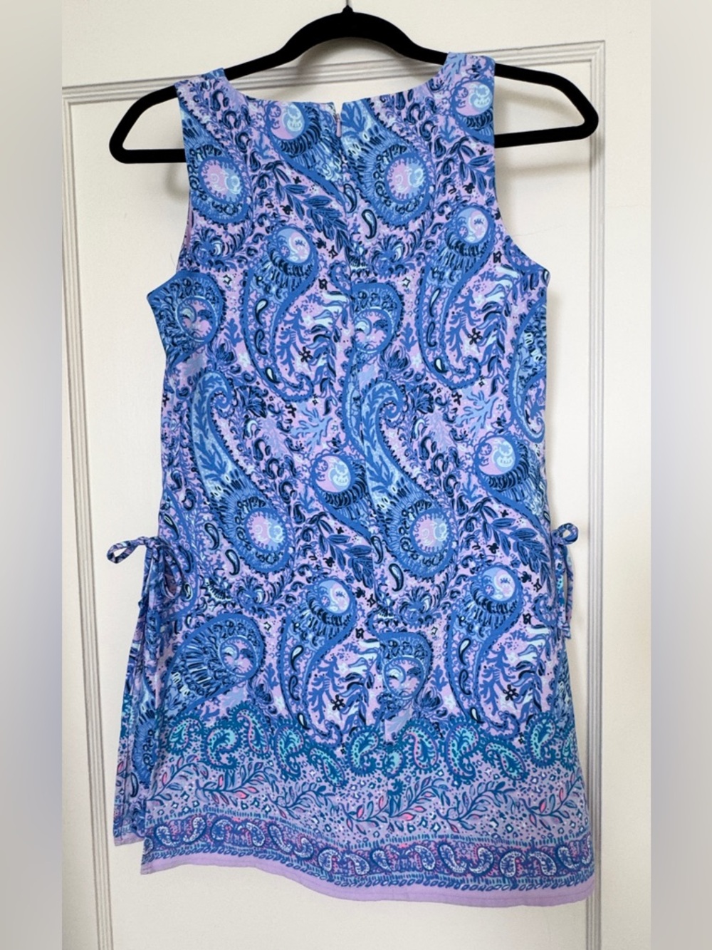Lilly Pulitzer Women’s Romper Bennet Blue and Lavender Paisley  Size 2 - Picture 7 of 8